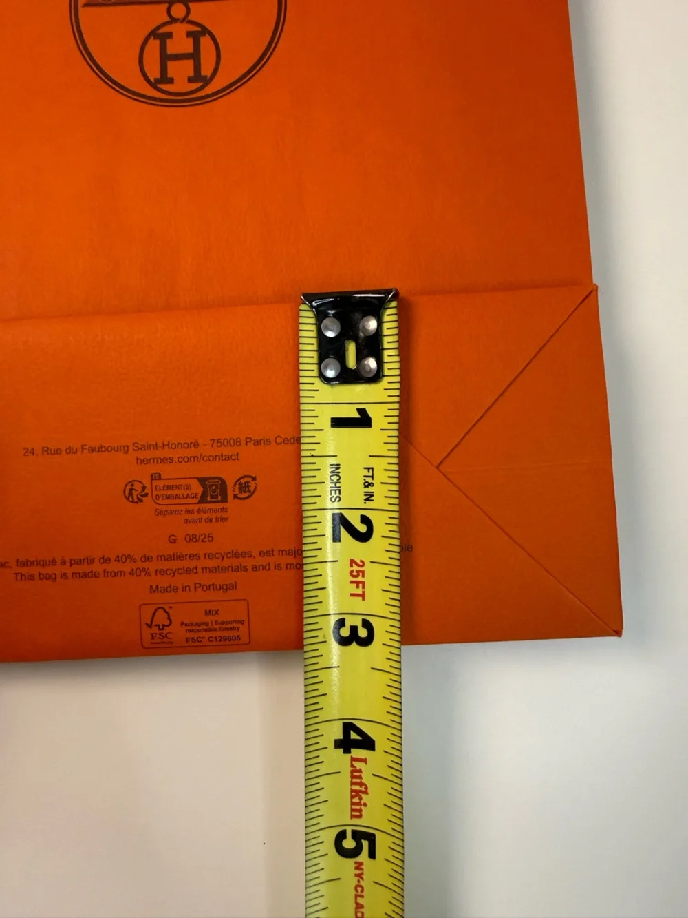 Hermès Orange Shopping Gift Bag Ribbon Luxury Boutique Packaging Set
